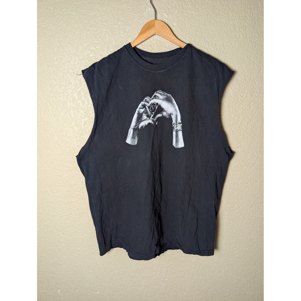 Taylor Swift The Eras Tour Muscle Tank Top Black Hand Heart Graphic XL Merch